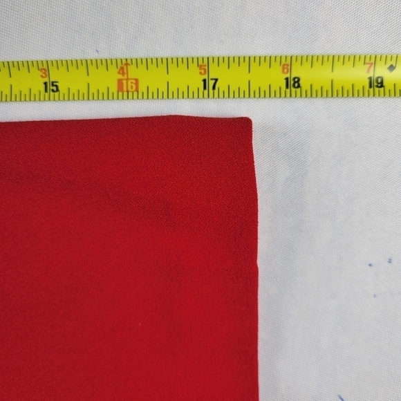 Belle Badgley Mischka Peplum Dress Size 4 Back Zipper 3/4 Sleeve Lined Red - Picture 10 of 11